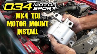 How to install motor mount on a VW MK4 TDI Jetta/Golf