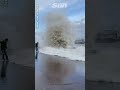 Huge wave wipes out man as Storm Ciaran hits