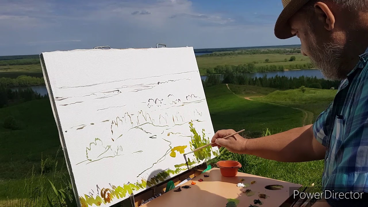 Съёмка на Samsung galaxy s20 ultra Мастер класс по живописи маслом на пленэре.