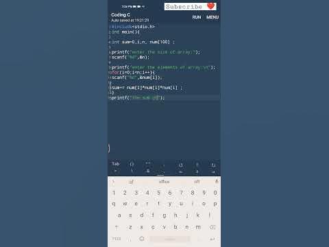 Sum of Cubes of Array Elements || c programming 🔥 - YouTube