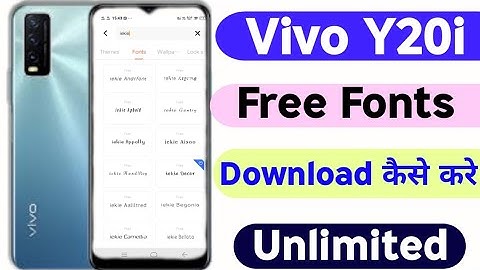 How To Change Free Font Style On Vivo Y20i || How To Download Free Font On Vivo Y20i