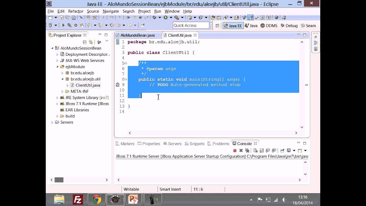 EJB e JBoss AS: Criando um EJB simples de AloMundo - YouTube