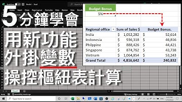 Excel Tips: 五分鐘學會用新功能外掛變數 Variable, 操控樞紐表(Pivot table)計數.