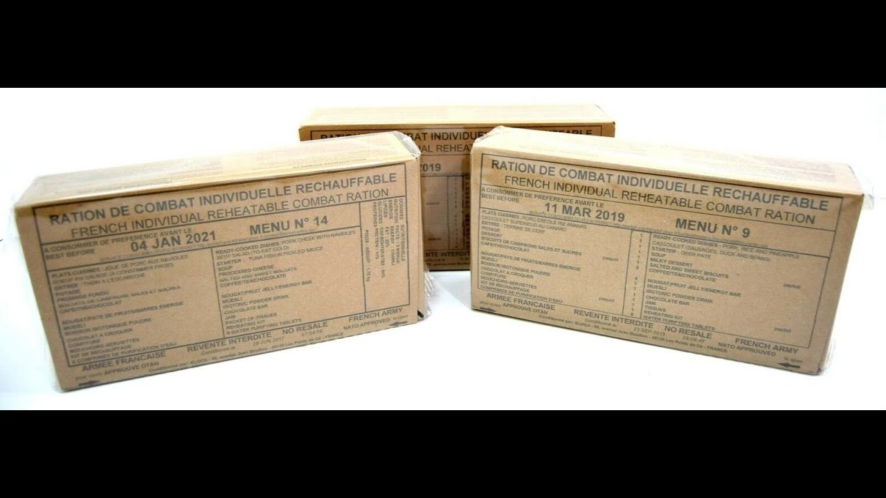 French 24 hour Ration RCIR Menu 4 - Part 3 of 4 - Lunch - YouTube
