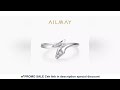 Ailmay New Arrival 925 Sterling Silver Fashion Snake Shape Open Adjustable Finger Ring For Women Gir