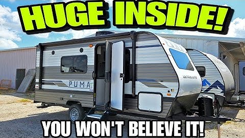 CRAZY HUGE INSIDE!  Love this RV floorplan! Puma 16QBX