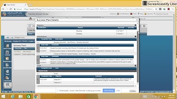 How teachers can add data or comments into Student Success Plans in eSchoolPLUS
