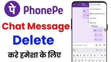 How To Delete PhonePe Chat Message | PhonePe Ki Chat Kaise Delete Kare | Phonepe Message Delete
