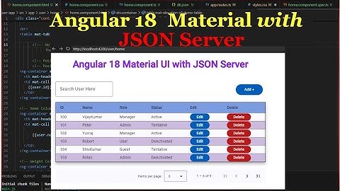 Angular 18 Material CRUD Application with JSON Server