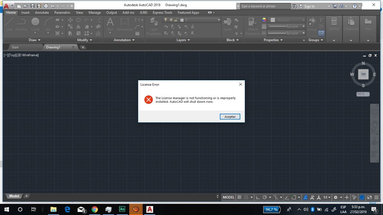 Autodesk Autocad Error The License Manager Is Not Functioning Error Fixed By Mmcm