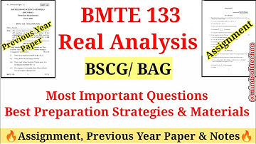 BMTC 133 Real Analysis Mathematics Paper BSCG | IGNOU Exam में ऐसे आऐगा 100 % Marks 🔥 Must Watch