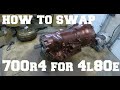 Swapping a 700r4 for a 4L80e transmission in my diesel suburban.