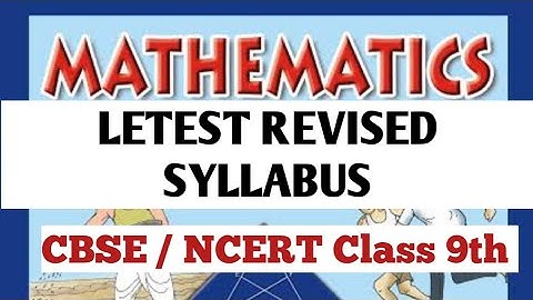 #Letestrevisedsyllabus Class 9th MATH deleted Exercise and Topic