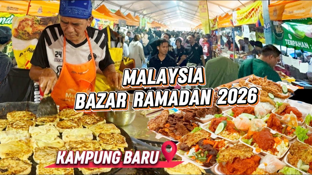 БЕЗУМНО переполненный базар Рамадан Куала-Лумпур 2026 | Охота за уличной едой TAKJIL 🇲🇾 Кампунг Бару