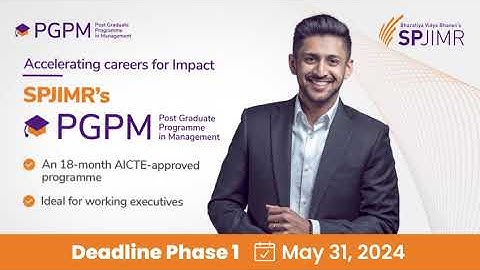 Accelerate Your Career With SPJIMR
