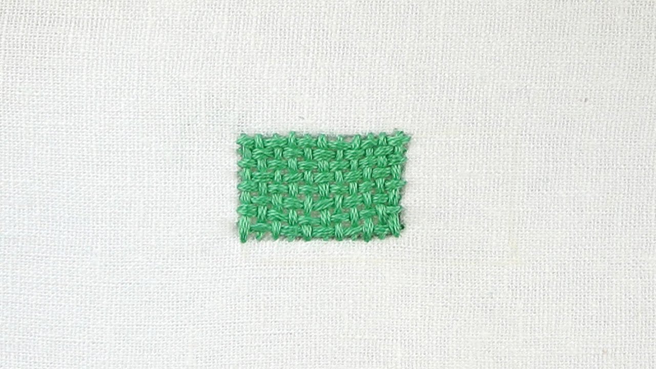 How to do a Basketweave Stitch in Embroidery YouTube