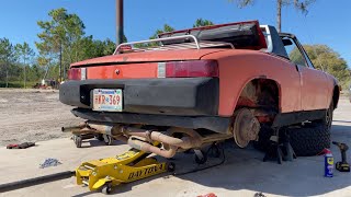 Porsche 914 Type 4 VW Engine Removed - 2.0 Build