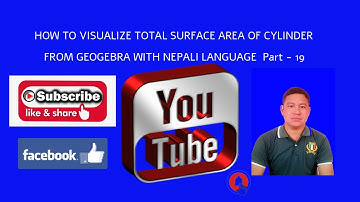 HOW TO VISUALIZE TOTAL SURFACE AREA OF CYLINDER FROM GEOGEBRA WITH NEPALI Part -19  Sundar