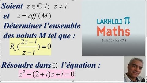 Nombres complexes 1  2ième BAC  Equations et ensemble des points M
