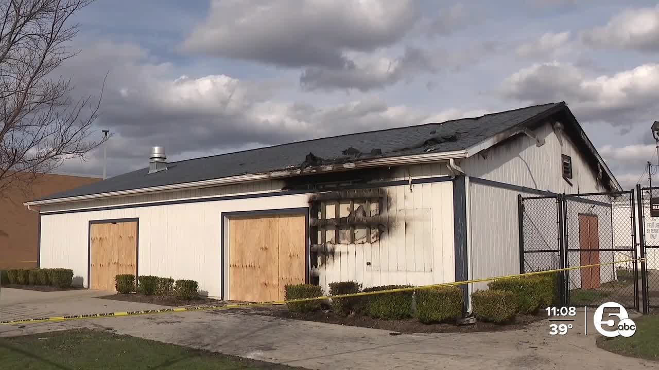 Fire damages Akron Ellet CSC Athletic Fieldhouse