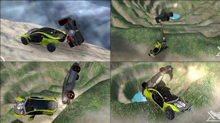 Car Crash Test Simulator 3D Gameplay | Lamborghini Aventador BMW I8 Chained | Android iOS Gameplay screenshot 2