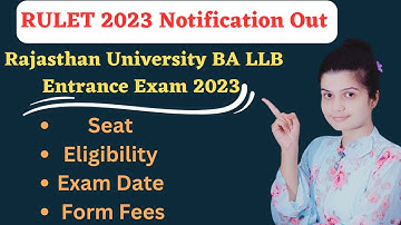 Rulet 2023 Notification Out | Application form, Seat , Eligibility Complete Details|