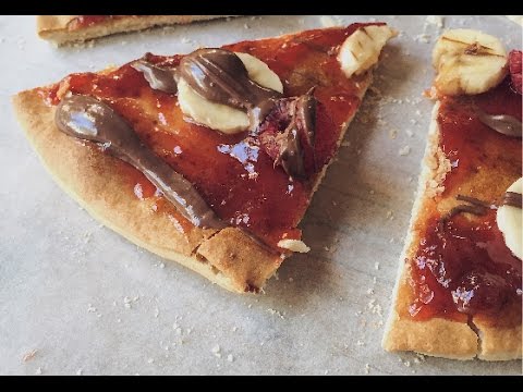 Sweet Chocolate and fruit pizza