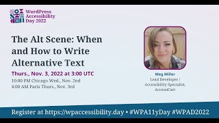 The Alt Scene: When and How to Write Alternative Text
