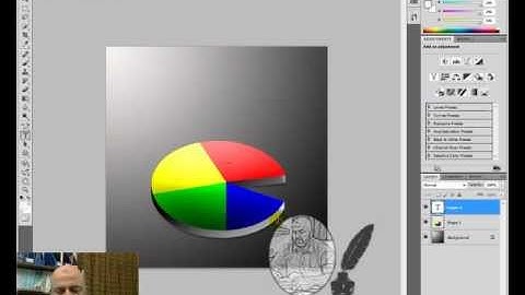Mega Academy Adobe Photoshop Tutorial, Create a 3D Pie Chart.