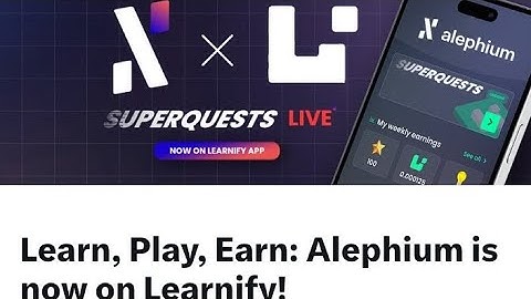 Alephium on Learnify (October 2025)