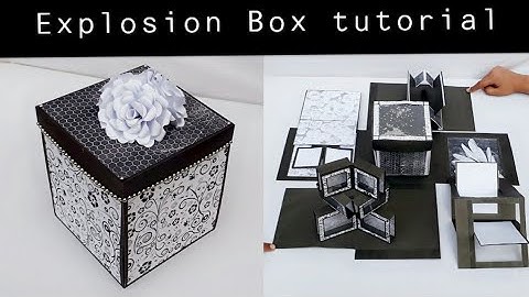 explosion box tutorial (part-6) how to make explosion box || scrapbook box ideas