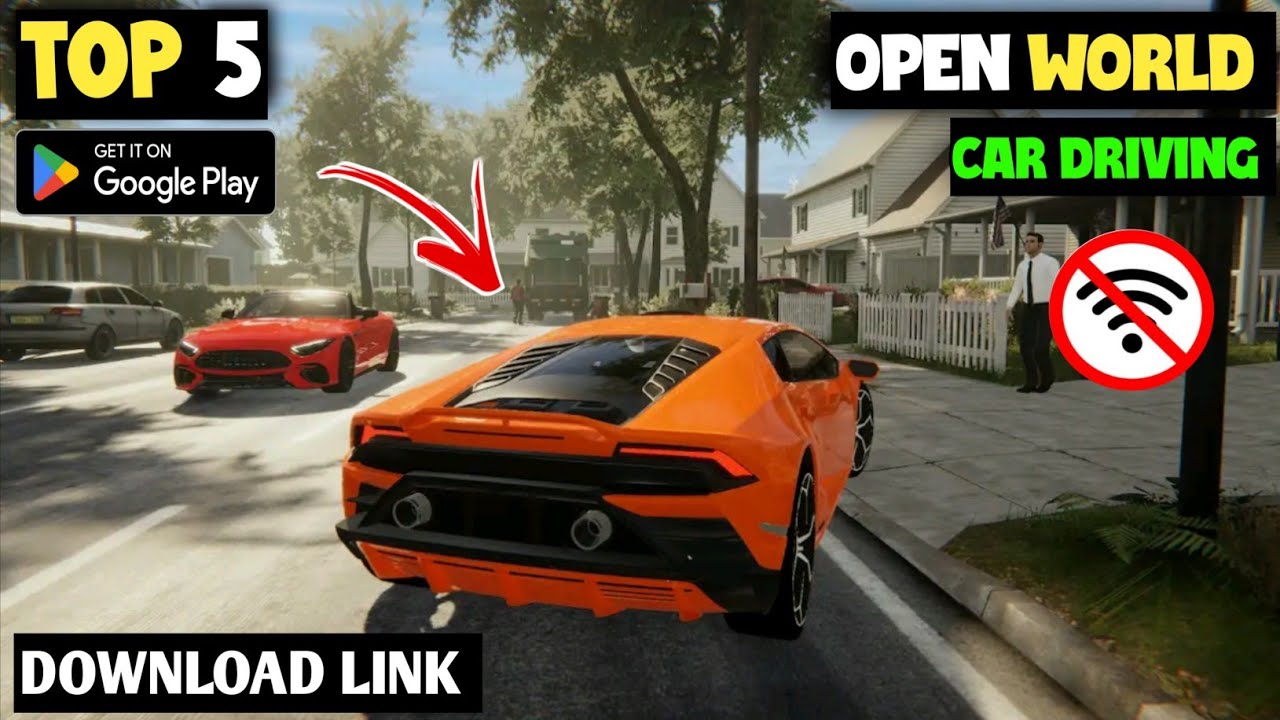 Top 5 Best Car Driving Games For Android 2025 | Offline Open World Car ...