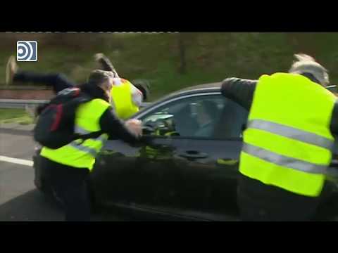 Un VTC arrolla a un taxista en Madrid