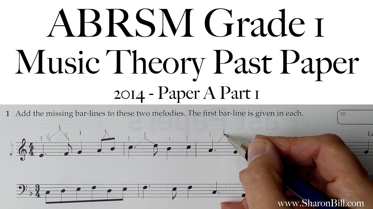ABRSM Music Theory Grade 1 Past Paper 2014 A Part 1 with Sharon Bill