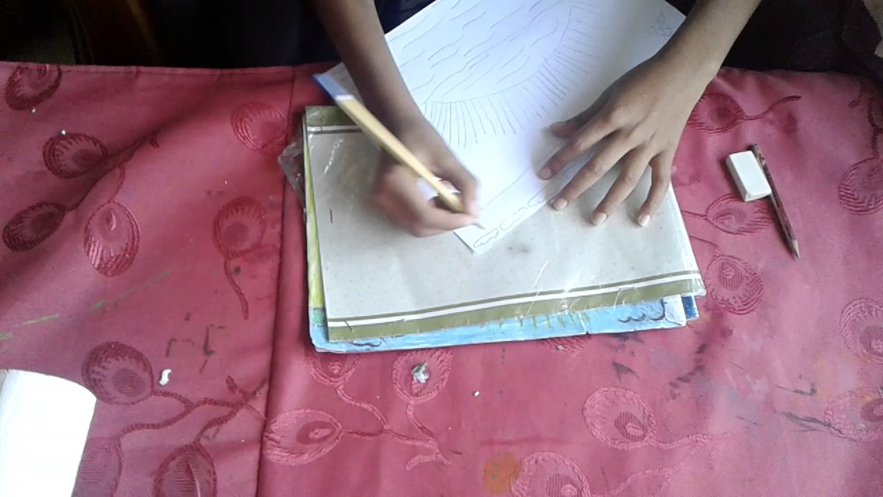 Fantastic art how to draw a sun setting scene