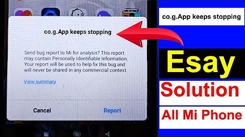 co.g.app keeps stopping Problem Solve // All Mi device co.g.app keeps stopping esay solution