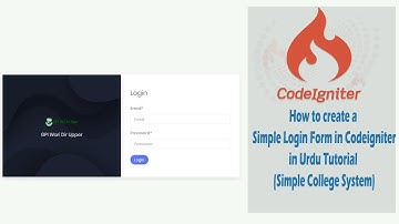 Codeigniter Tutorial in Urdu (Installation & Login Page Setup) CodeIgniter-3 | Part-1