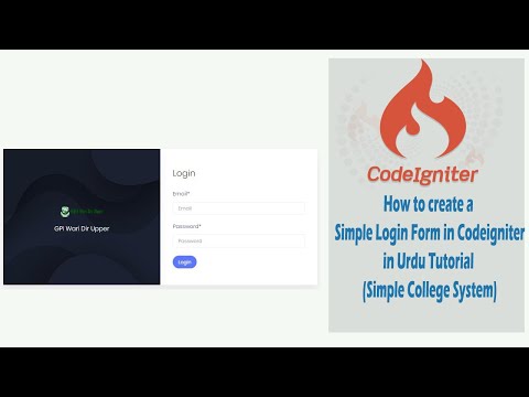Codeigniter Tutorial in Urdu (Installation & Login Page Setup) CodeIgniter-3 | Part-1