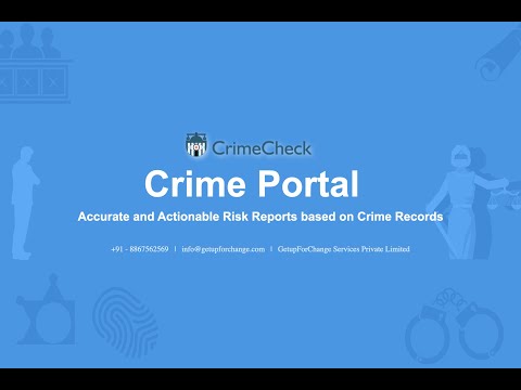 Overview of Crime Portal from CrimeCheck.in