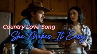 SHE MAKES IT EASY - MW x Suno Ai (Official Lyric Video) | New Country Love Song