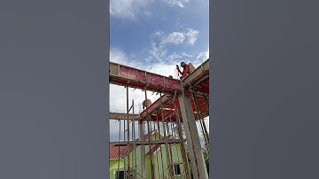 Install formwork for First Slab and Beam for First Floor #Pouring #construction #building #home