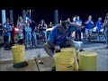 FASTEST ONE HANDED ROLL EVER!!! Gravity Blast on Buckets | Chris Harris Bucket Drummer