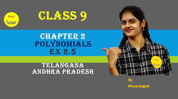 Class 9 | Chapter 2 | Polynomials and Factorisation  Ex 2.5 Q - 2 & 3 |  TS | AP