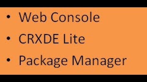 6. AEM developer tools