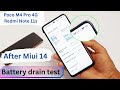 Poco M4 Pro After Miui 14 Update Battery Drain test | Redmi Note 11s After miui 14 battery drain