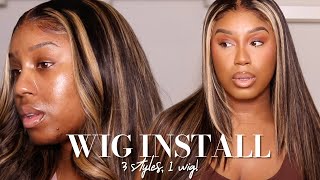 WIG INSTALL: 3 STYLES, 1 WIG | BALYAGE WIG | MEGALOOK HAIR