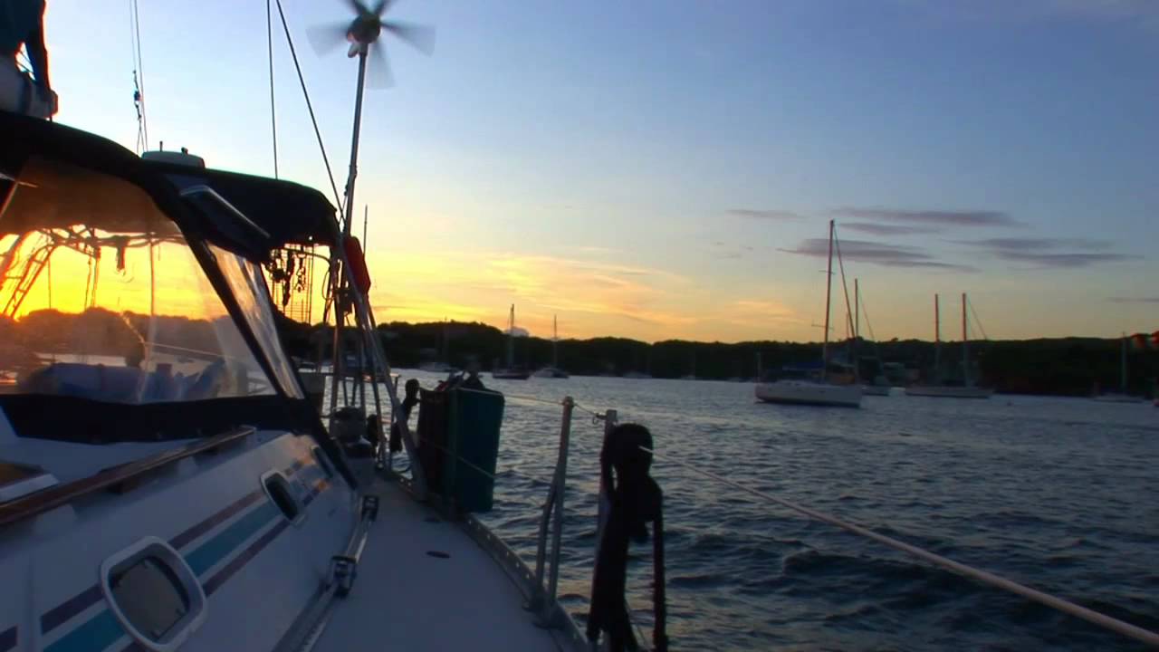 Beautiful Sunset filmed from our boat in Pricky Bay, Grenada, Caribbean