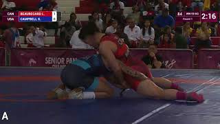 Round 1 WW - 59 kg: L. BEAUREGARD (CAN) v. K. CAMPBELL (USA)