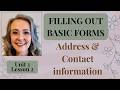 Address and Contact Information in English (Forms Practice) | Unit 3 Lesson 2