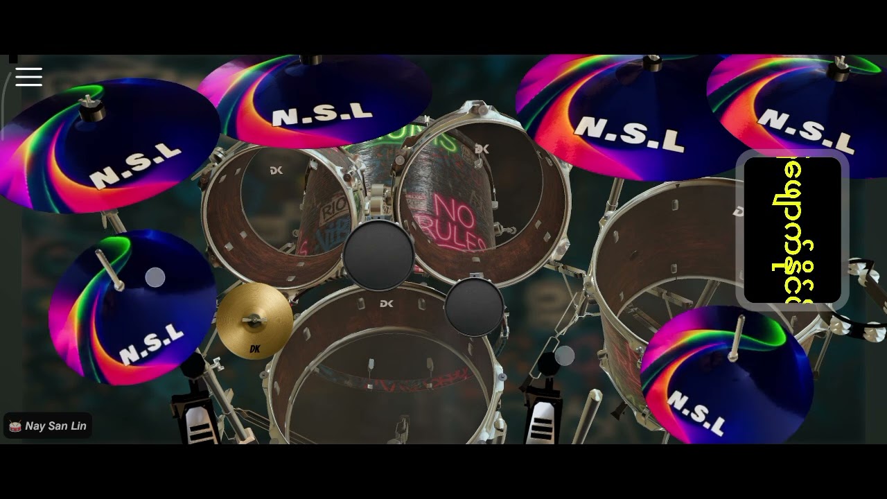 ❰❰ ပန်းပိတောက်ကြွေရာမြေ ❱❱ တေးသံရှင်🎤သဇင်ခိုင် 🎸Bass 🥁Drumcover #naysanlin